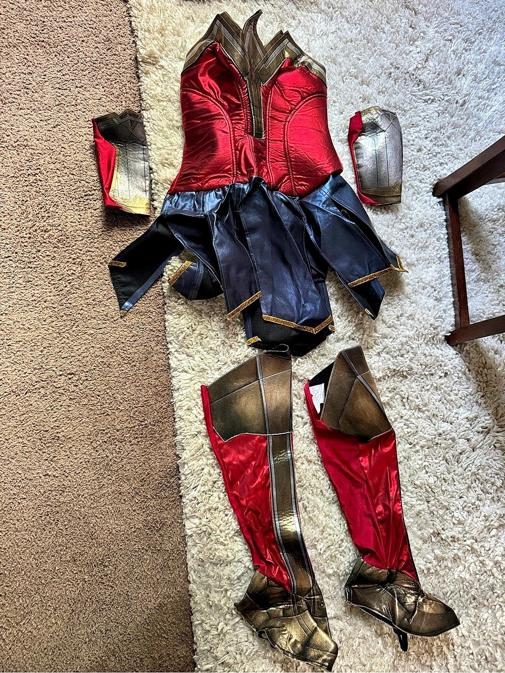 X Small Rubie's DC Comics Wonder Woman Deluxe Costume Red & Black
